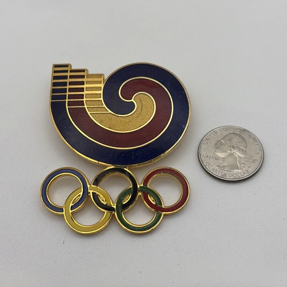 1988 Seoul Summer Olympic Games Logo South Korea Jumbo Lapel‎ Hat Pin